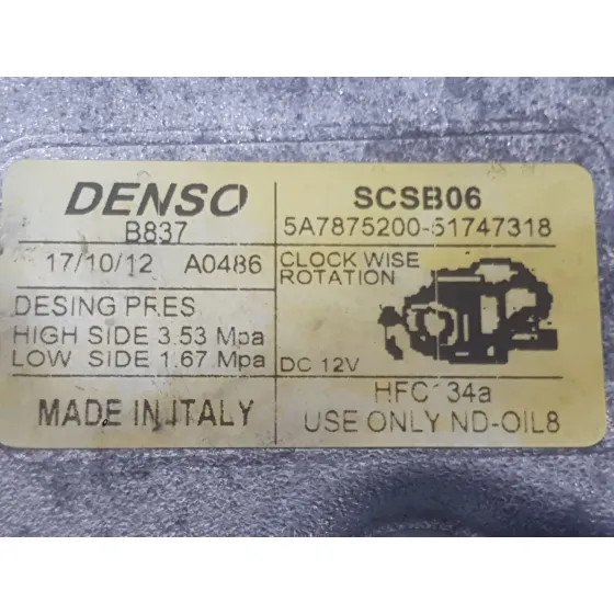 Compresor Aire Acondicionado para Ford Ka (Ru8)