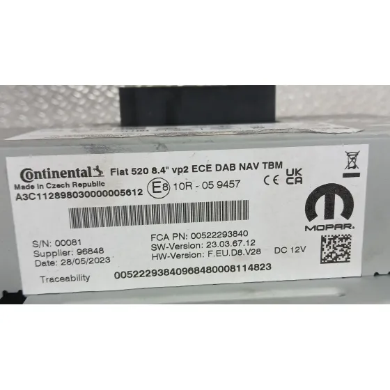 Sistema Navegacion Gps para Jeep Renegade Suv (Bu, B1, Bv)