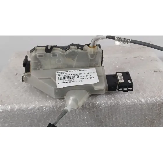 Cerradura Puerta Trasera Izquierda para Opel Corsa F (P2Jo)