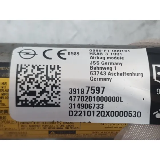 Airbag Cortina Delantero Izquierdo para Opel Astra K (B16)