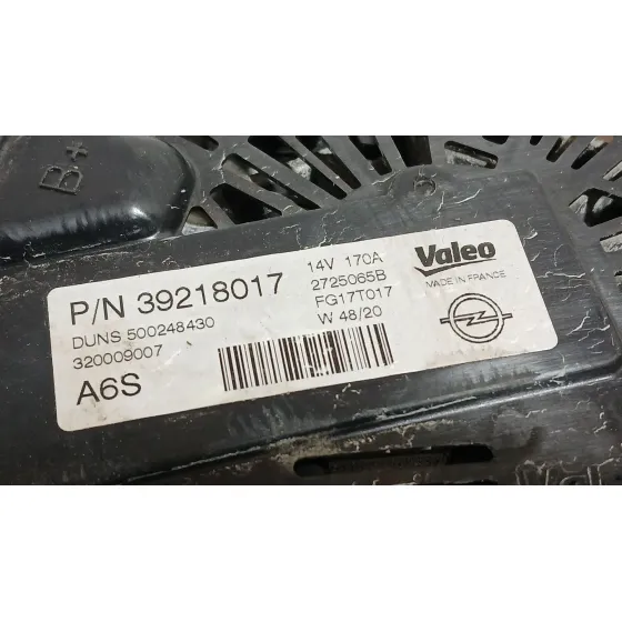 Alternador para Opel Astra K (B16)