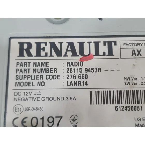 Sistema Audio / Radio para Renault Megane Iv Hatchback (B9A/M/N_)
