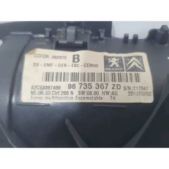 Pantalla Multifuncion para Peugeot 3008 I Monospace (0U_)