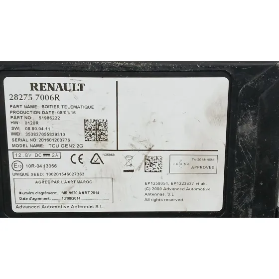 Modulo Electronico para Renault Captur I (J5_, H5_)