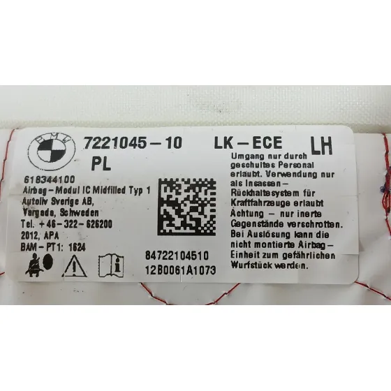Airbag Cortina Delantero Izquierdo para Bmw 1 (F20)