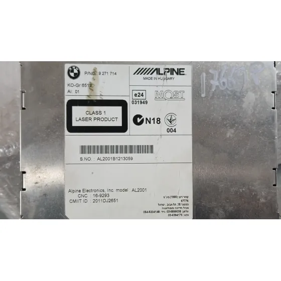 Sistema Audio / Radio Cd para Bmw 1 (F20)