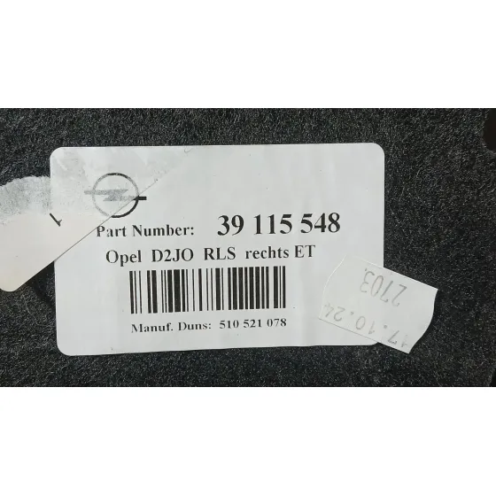Plastico Pase Rueda Del. Dch. para Opel Astra K (B16)