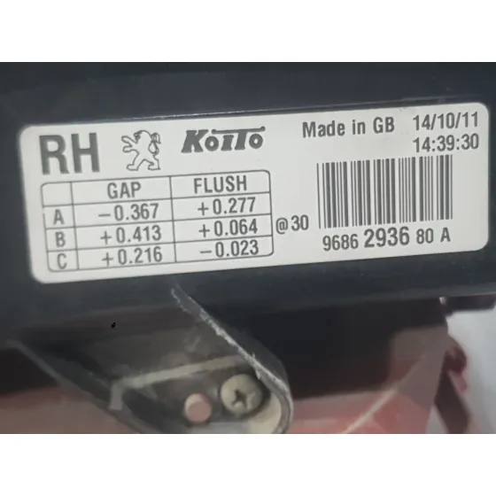 Piloto Trasero Derecho para Peugeot 508 I (8D_)