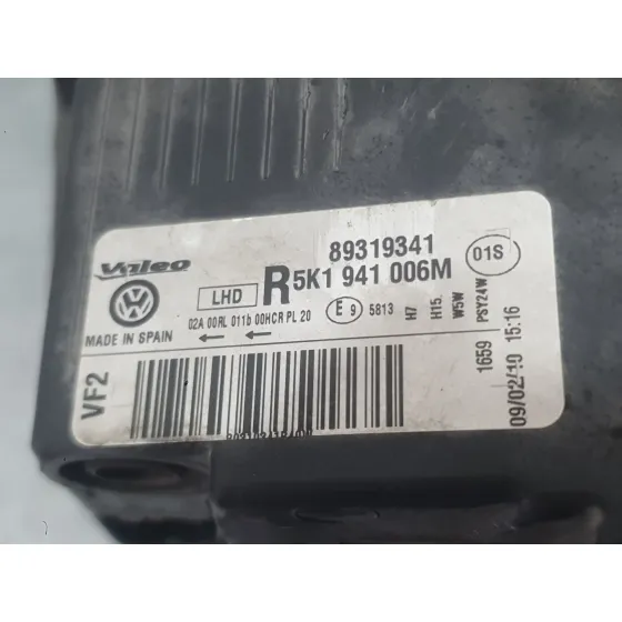 Faro Derecho para Volkswagen Golf Vi (5K1)