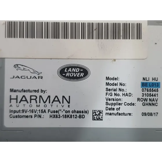 Sistema Audio / Radio para Jaguar F-Pace (X761)