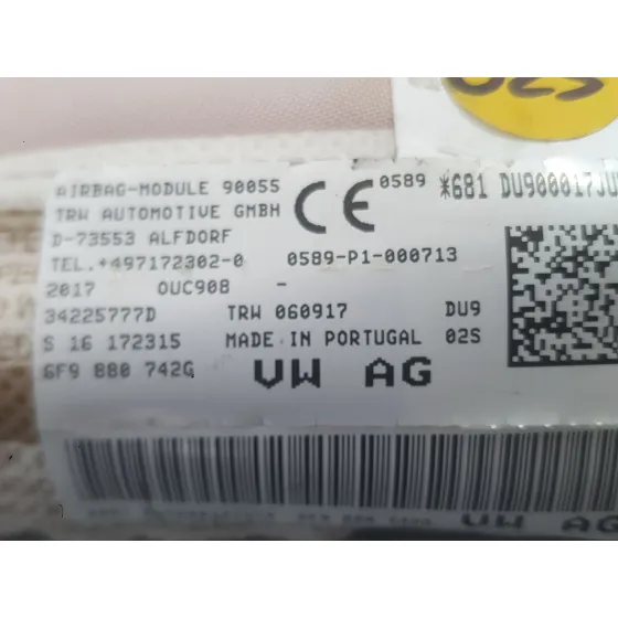 Airbag Cortina Delantero Derecho para Seat Arona (Kj7, Kjp)