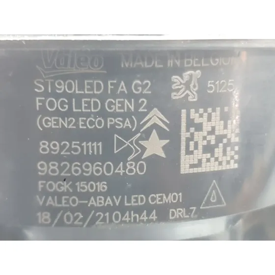 Faro Antiniebla Derecho para Peugeot 2008 Ii (Ud_, Us_, Uy_, Uj_, Ur_, Uc_)