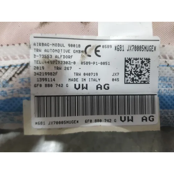 Airbag Cortina Delantero Derecho para Seat Ibiza V (Kj1, Kjg)