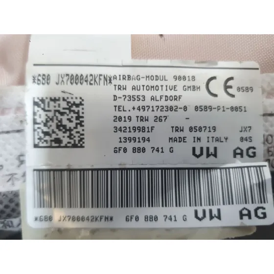 Airbag Cortina Delantero Izquierdo para Seat Ibiza V (Kj1, Kjg)