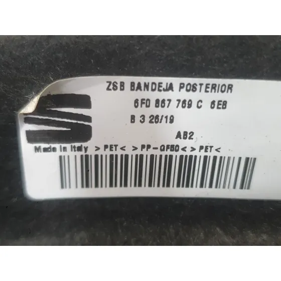 Bandeja Trasera para Seat Ibiza V (Kj1, Kjg)