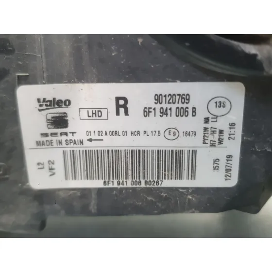 Faro Derecho para Seat Ibiza V (Kj1, Kjg)