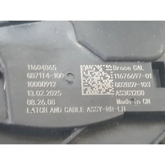Cerradura Puerta Trasera Izquierda para Mg Hs (As23)
