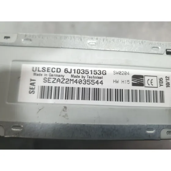 Sistema Audio / Radio Cd para Seat Ibiza Iv (6J5, 6P1)