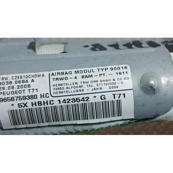 Airbag Cortina Delantero Derecho para Peugeot 308 I (4A_, 4C_)