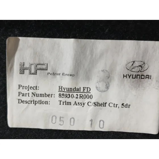 Bandeja Trasera para Hyundai I30 (Fd)
