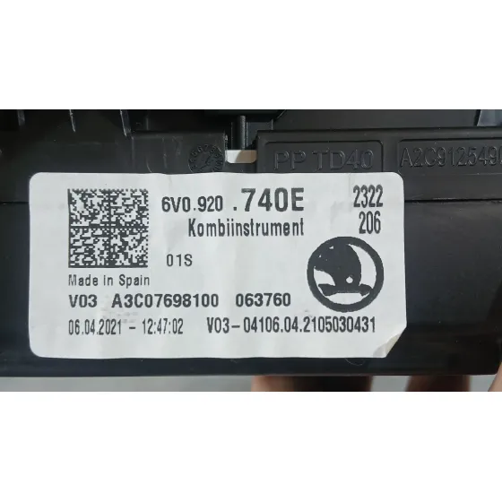 Cuadro Instrumentos para Skoda Fabia Iii (Nj3)