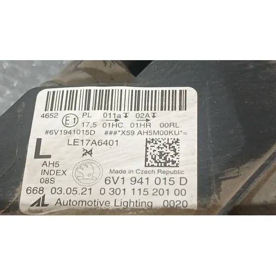 Faro Izquierdo para Skoda Fabia Iii (Nj3)