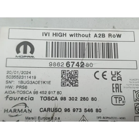 Sistema Audio / Radio para Peugeot 2008 Ii (Ud_, Us_, Uy_, Uj_, Ur_, Uc_)