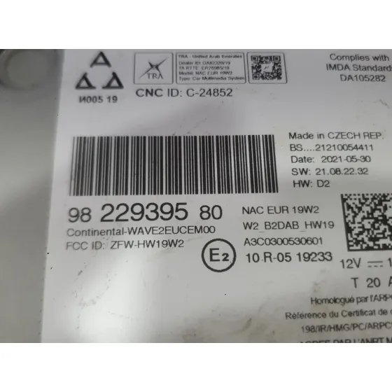 Sistema Audio / Radio para Citroën C3 Iii (Sx)
