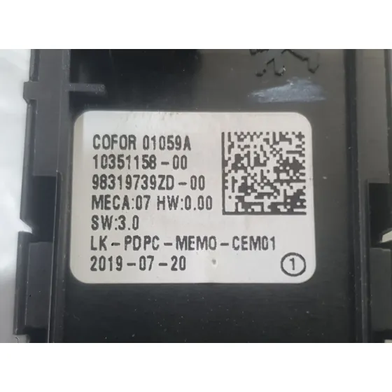 Mando Elevalunas Delantero Izquierdo para Peugeot 3008 Ii Suv (Mc_, Mr_, Mj_, M4_)