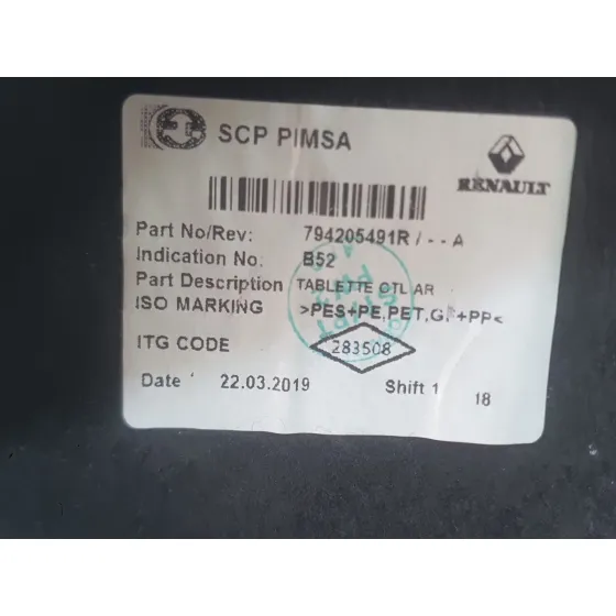 Bandeja Trasera para Dacia Sandero Ii (B8_)