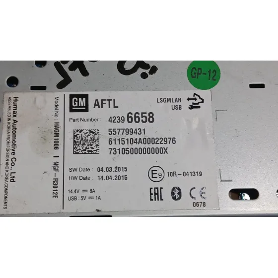 Sistema Audio / Radio para Opel Karl (C16)