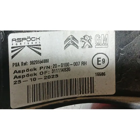 Piloto Trasero Derecho para Peugeot Partner Furgoneta/Monovolumen (K9)