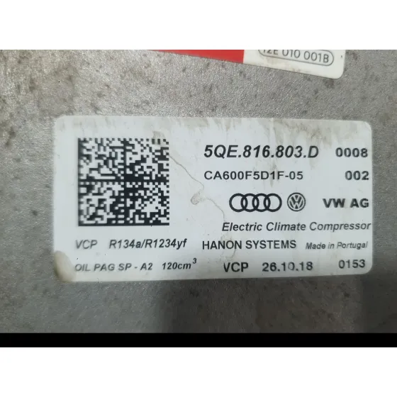 Compresor Aire Acondicionado para Volkswagen Up! (121, 122, Bl1, Bl2, Bl3, 123)