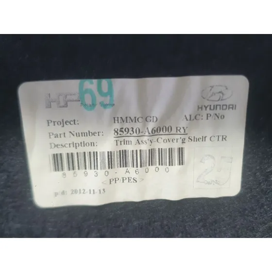 Bandeja Trasera para Hyundai I30 (Gd)