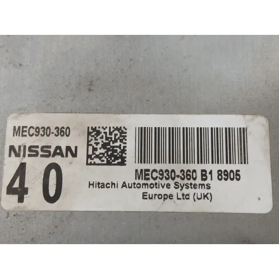 Centralita Motor Uce para Nissan Qashqai I (J10, Nj10)