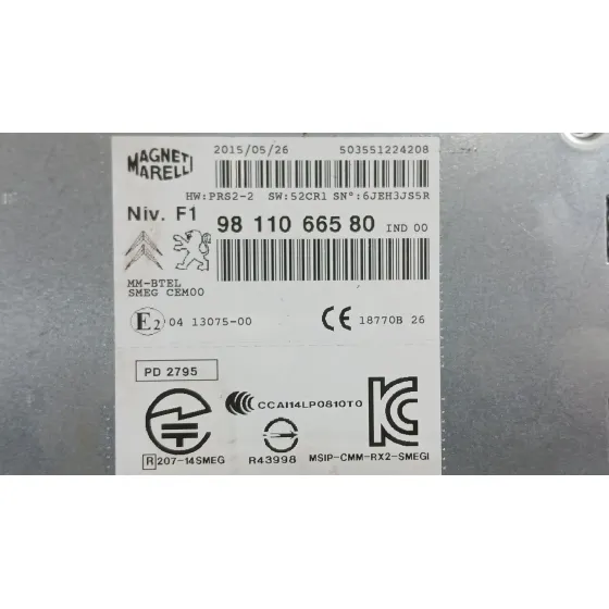 Sistema Audio / Radio para Peugeot 208 I (Ca_, Cc_)