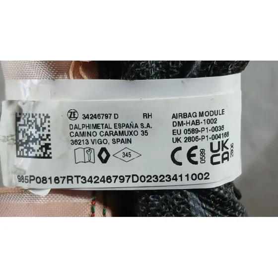 Airbag Cortina Delantero Derecho para Dacia Duster (Hm_)