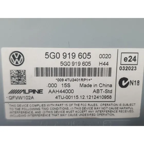 Sistema Navegacion Gps para Volkswagen Golf Vii (5G1, Bq1, Be1, Be2)