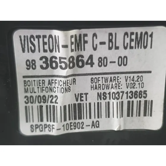 Pantalla Multifuncion para Fiat Scudo Furgoneta