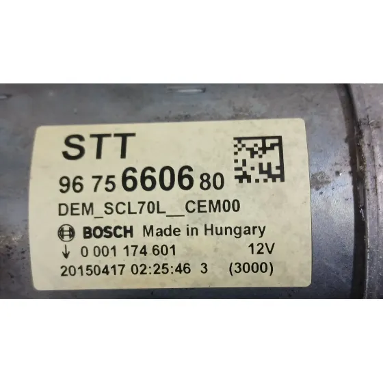 Motor Arranque para Peugeot 3008 I Monospace (0U_)