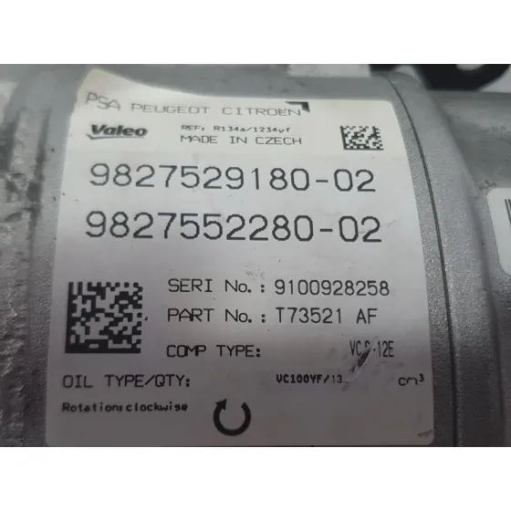 Compresor Aire Acondicionado para Peugeot 3008 Ii Suv (Mc_, Mr_, Mj_, M4_)