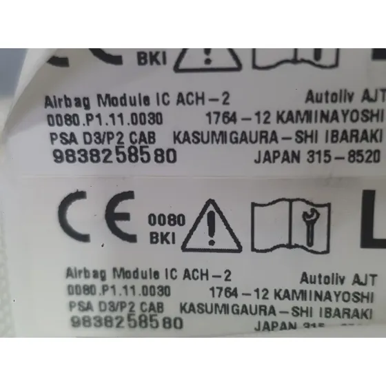 Airbag Cortina Delantero Izquierdo para Peugeot 2008 Ii (Ud_, Us_, Uy_, Uj_, Ur_, Uc_)