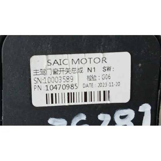Mando Elevalunas Delantero Izquierdo para Mg Zs Suv (Azs1)