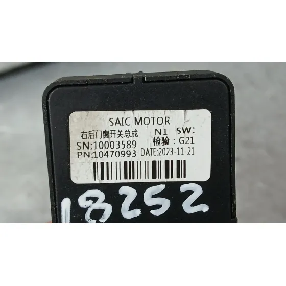 Mando Elevalunas Trasero Derecho para Mg Zs Suv (Azs1)
