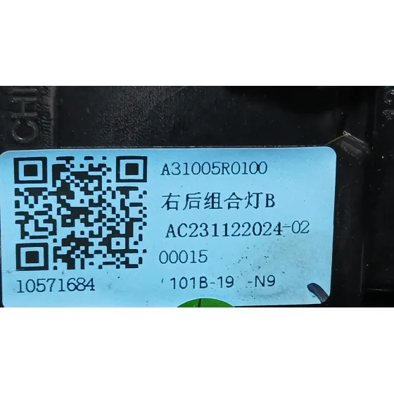 Piloto Trasero Derecho Interior para Mg Zs Suv (Azs1)