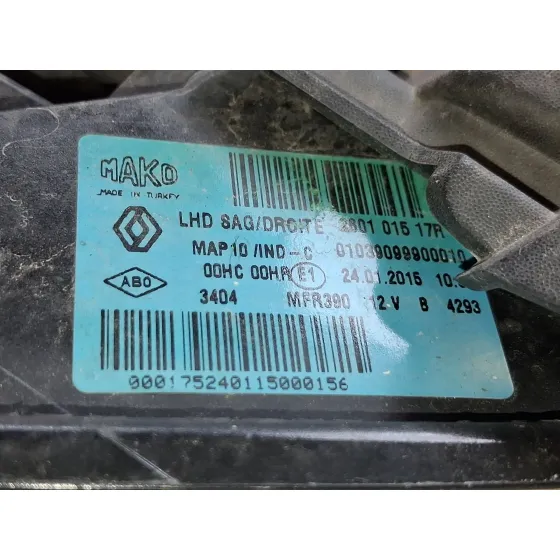 Faro Derecho para Renault Fluence (L3_)