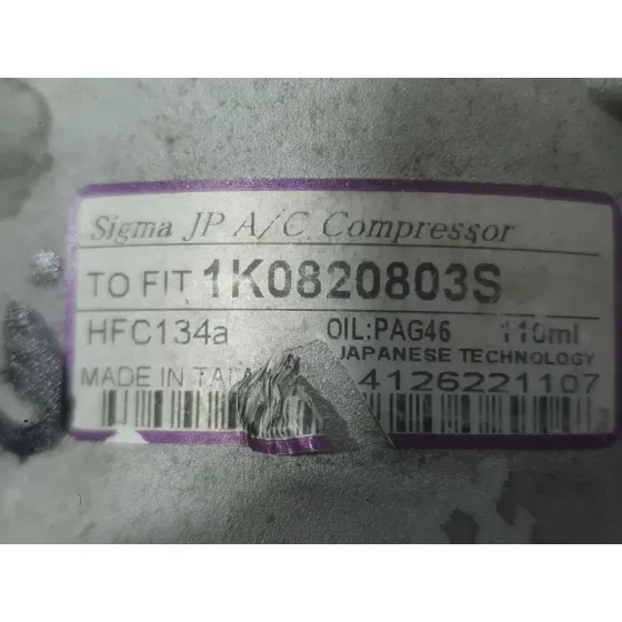 Compresor Aire Acondicionado para Volkswagen Golf V (1K1)
