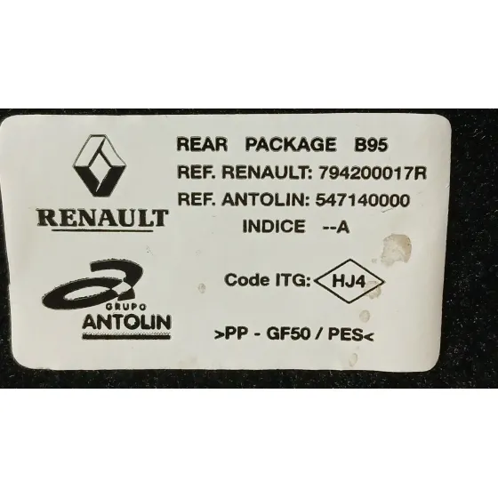 Bandeja Trasera para Renault Megane Iii Hatchback (Bz0/1_, B3_)