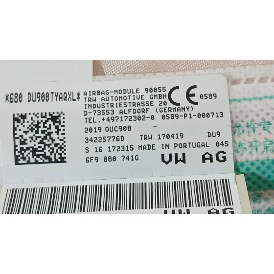 Airbag Cortina Delantero Izquierdo para Seat Arona (Kj7, Kjp)