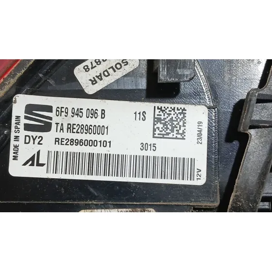 Piloto Trasero Derecho Exterior para Seat Arona (Kj7, Kjp)